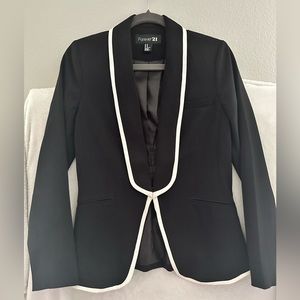 Black Blazer with white trim